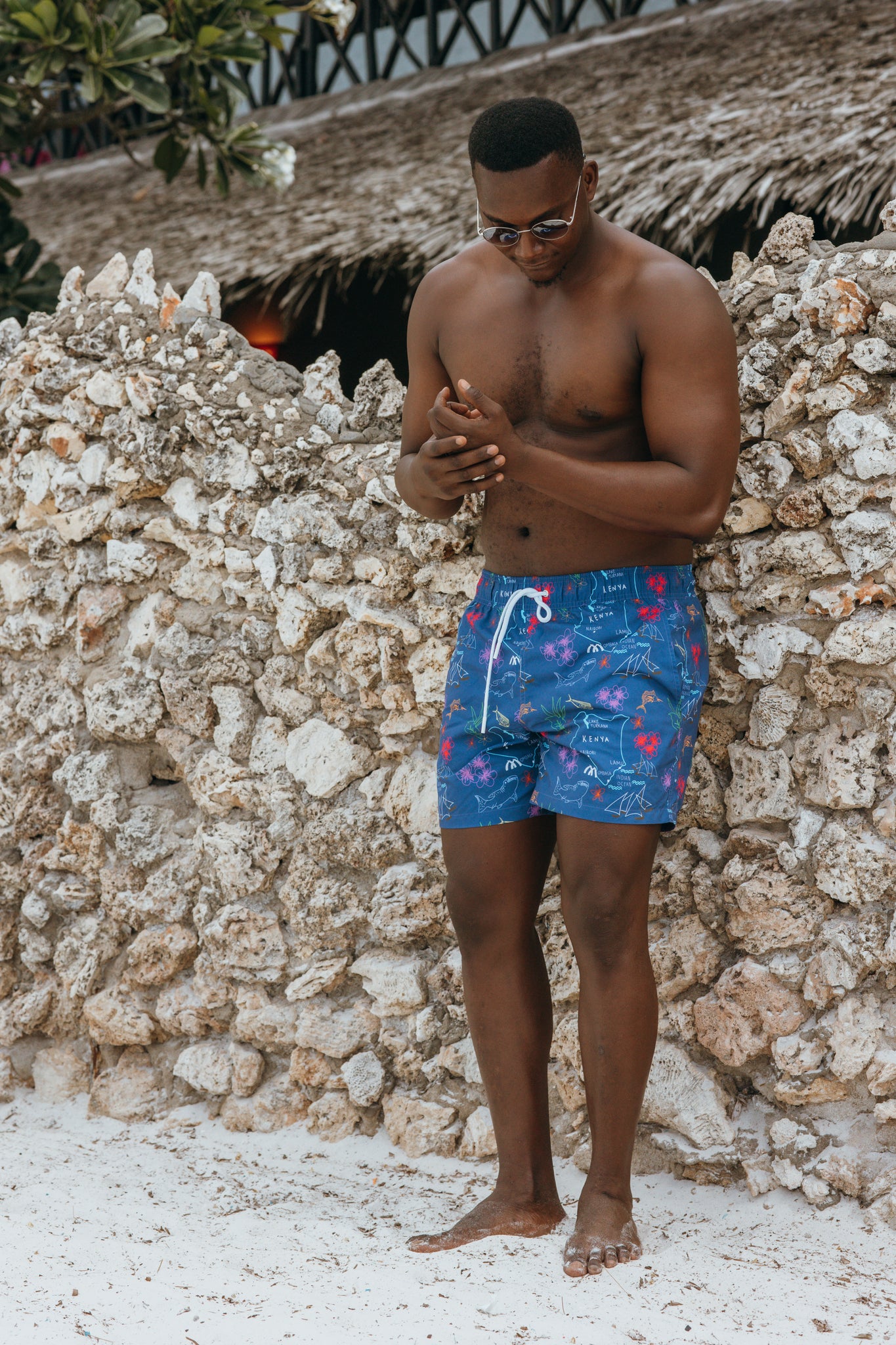 Men's Kenyan Souvenir Beach and Bush Shorts